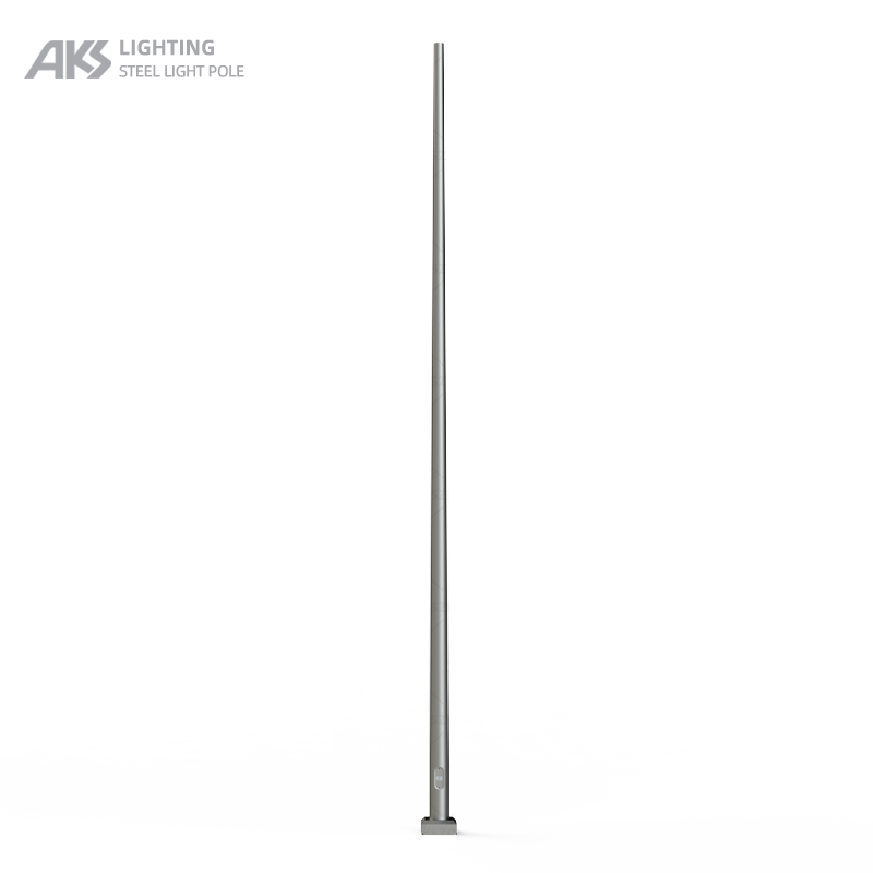 Metal round taper hot dip galvanized straight light pole