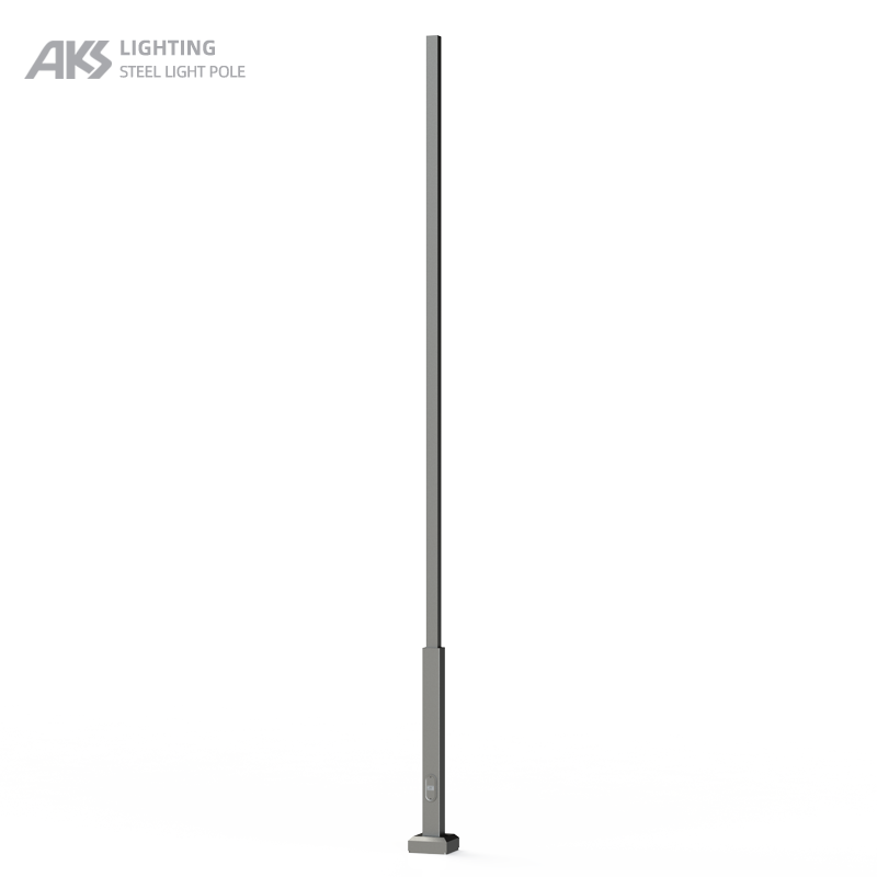 Hot dip galvanized square steel pipe multi-section welded straight light pole