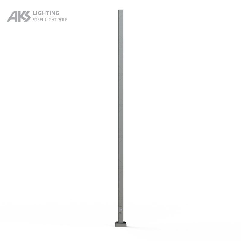 Metal square hot dip galvanized straight light pole